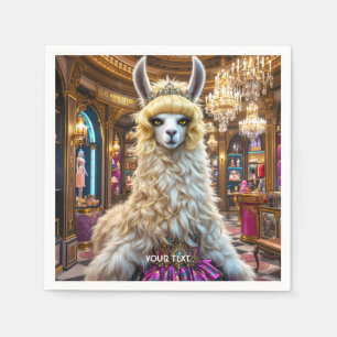 Fantasy Niedlich Drama Llama Queen Serviette