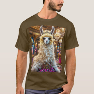 Fantasy Niedlich Drama Llama Queen T-Shirt