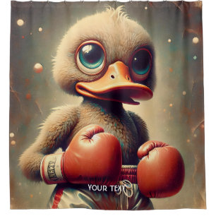 Fantasy Niedlich Duck Boxing Gloves Duschvorhang