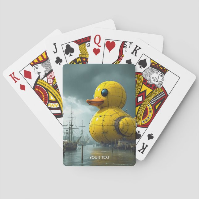 Fantasy Niedlich Duck War Ship Spielkarten (Rückseite)