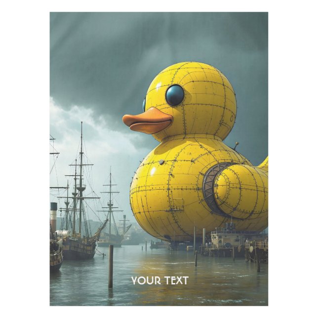 Fantasy Niedlich Duck War Ship Tischdecke (Vorderseite)