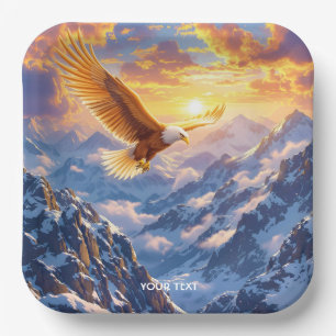 Fantasy Niedlich Eagle Mountains Sonnenaufgang Pappteller