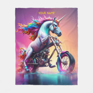 Fantasy Niedlich Einhorn Reiten Fleecedecke