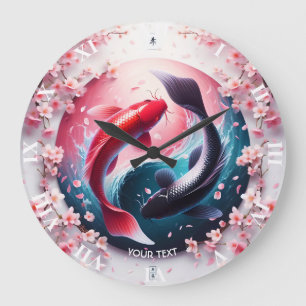 Fantasy Niedlich Elegant Yin Yang Große Wanduhr