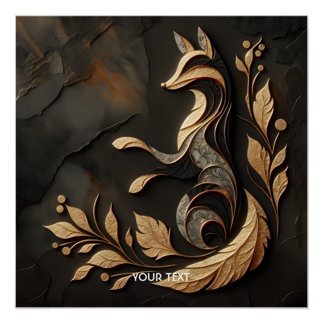 Fantasy Niedlich Elegante Fox Zeichnend Poster (Vorderseite)