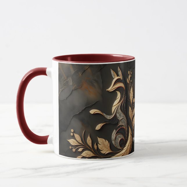 Fantasy Niedlich Elegante Fox Zeichnend Tasse (Links)