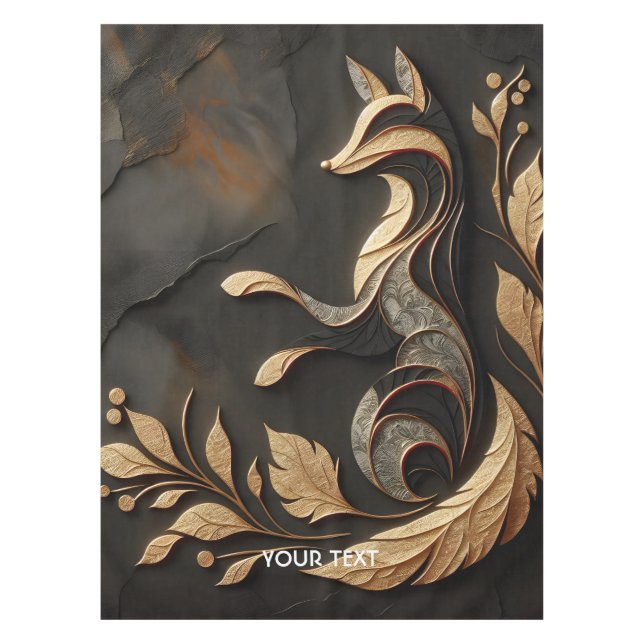 Fantasy Niedlich Elegante Fox Zeichnend Tischdecke (Vorderseite)