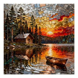 Fantasy Niedlich Embossed Metal Landschaft Poster