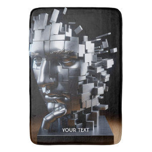 Fantasy Niedlich Face Metal Skulptur Badematte