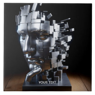 Fantasy Niedlich Face Metal Skulptur Fliese