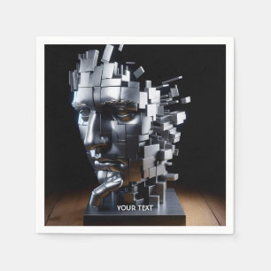 Fantasy Niedlich Face Metal Skulptur Serviette