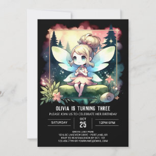 Fantasy Niedlich Fairy Birthday Einladung