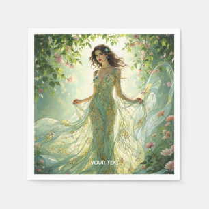 Fantasy Niedlich Ffließend Blumenguss Serviette