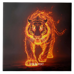 Fantasy Niedlich Fire Big Tiger Fliese