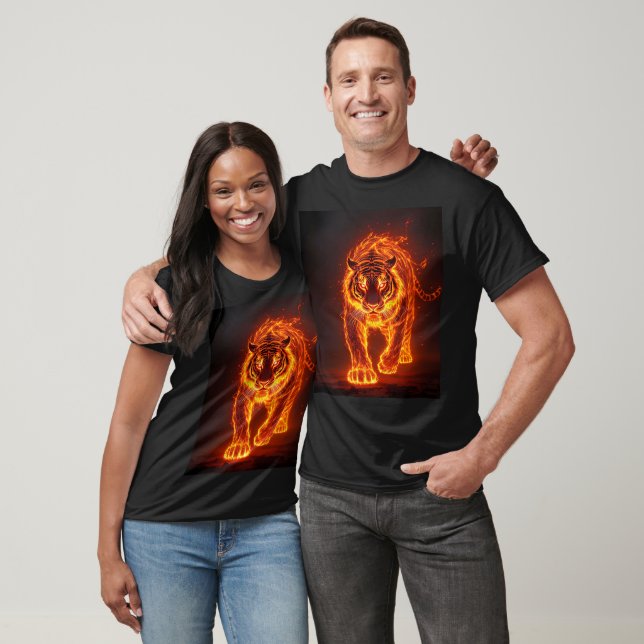 Fantasy Niedlich Fire Big Tiger T-Shirt (Unisex)