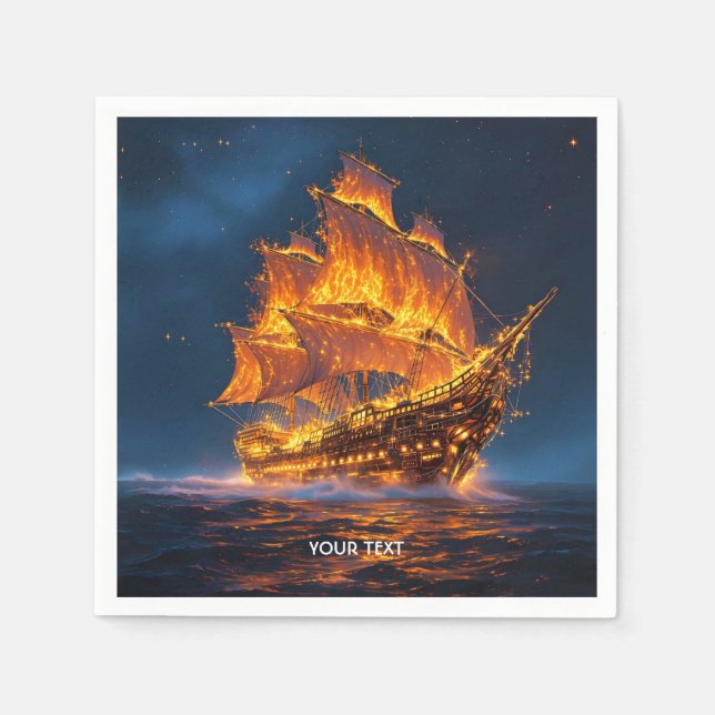 Fantasy Niedlich Fire Sea Serviette (Vorderseite)