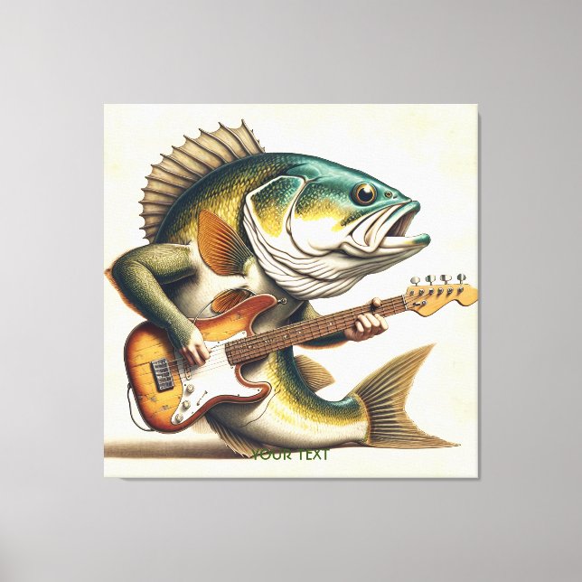 Fantasy Niedlich Fish Electro Guitar Leinwanddruck (Vorderseite)
