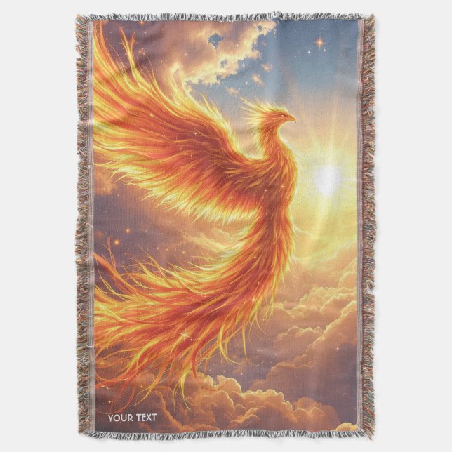 Fantasy Niedlich Flaming Phoenix Steigung Decke (Vorderseite Vertikal)