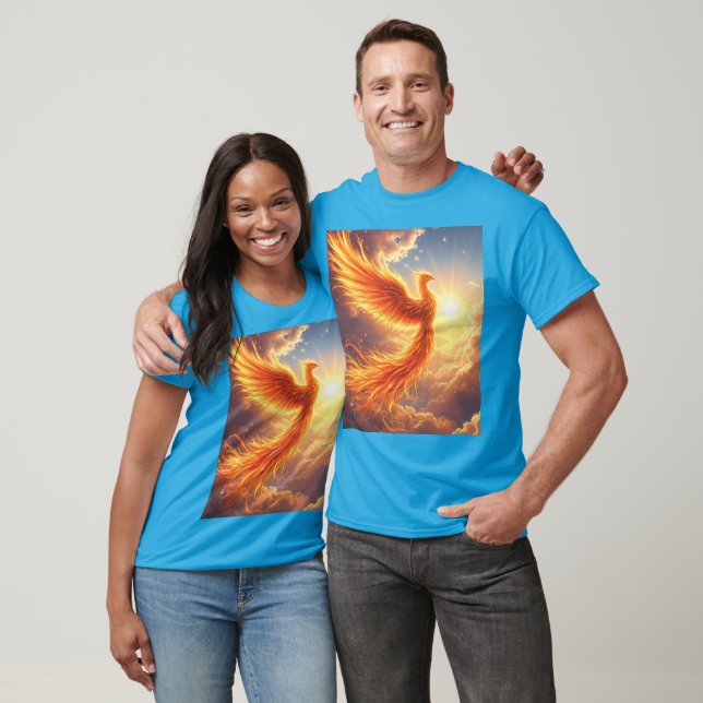 Fantasy Niedlich Flaming Phoenix Steigung T-Shirt (Unisex)