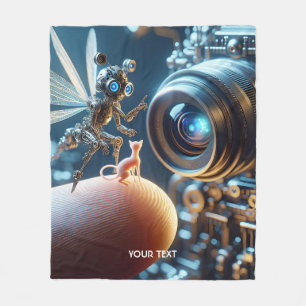 Fantasy Niedlich Fly Robot Finger Fleecedecke