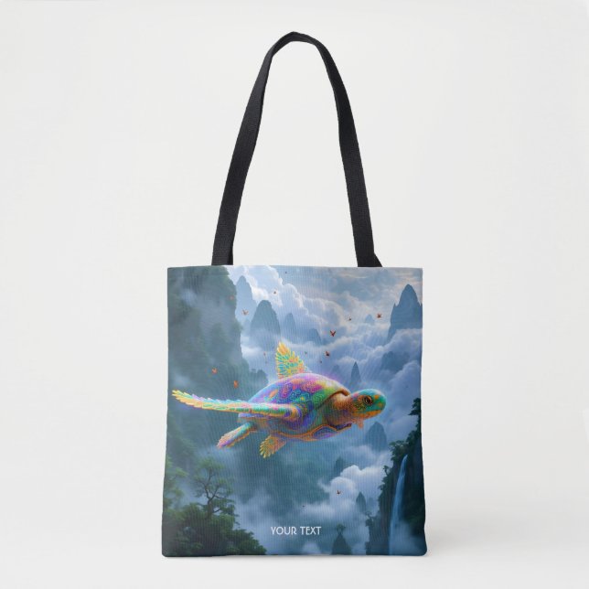Fantasy Niedlich Flying Rainbow Turtle (Vorderseite)