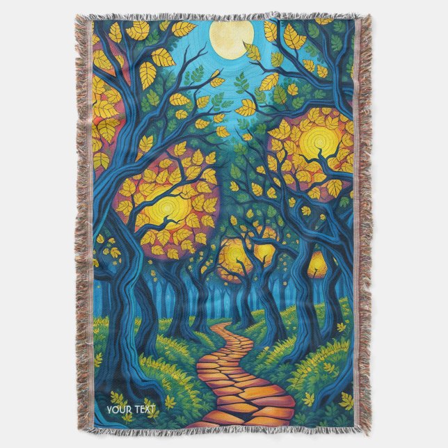 Fantasy Niedlich Forest Orange Road Decke (Vorderseite Vertikal)