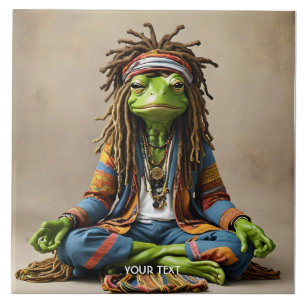Fantasy Niedlich Frog treibt Meditation ab Fliese