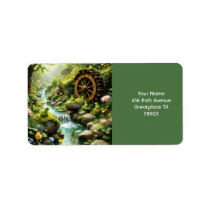 Fantasy Niedlich Froschwald Adressaufkleber