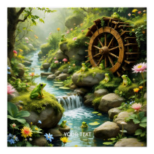 Fantasy Niedlich Froschwald Poster
