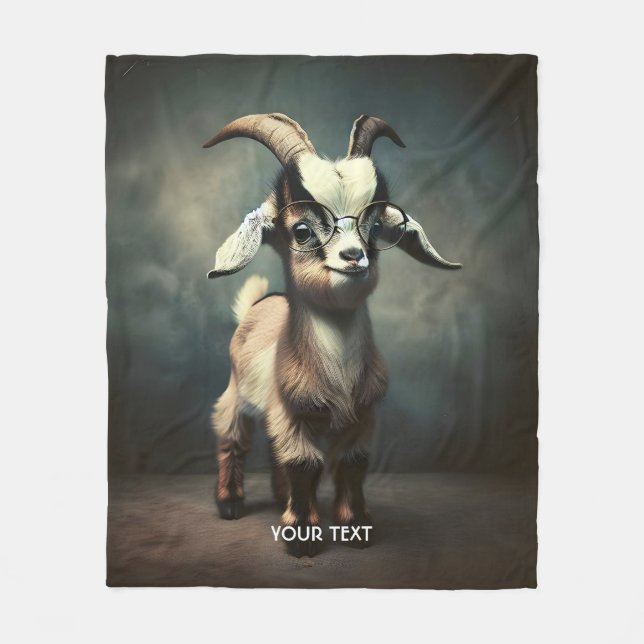 Fantasy Niedlich Funny Baby Goat Fleecedecke (Vorderseite)