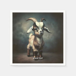 Fantasy Niedlich Funny Baby Goat Serviette