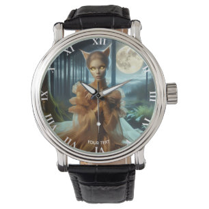 Fantasy Niedlich Girl Cat Ears Armbanduhr