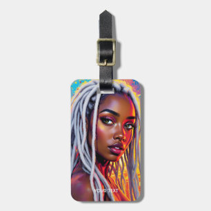 Fantasy Niedlich Girl Dreads Sunset Gepäckanhänger