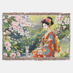 Fantasy Niedlich Girl Kimono Sakura Decke