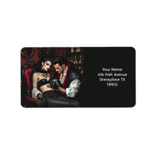 Fantasy Niedlich Girl Man Tattoo Adressaufkleber