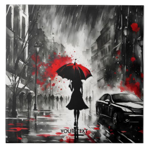 Fantasy Niedlich Girl Rain Regenschirm Fliese