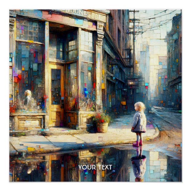 Fantasy Niedlich Girl Shop Window Poster (Vorderseite)