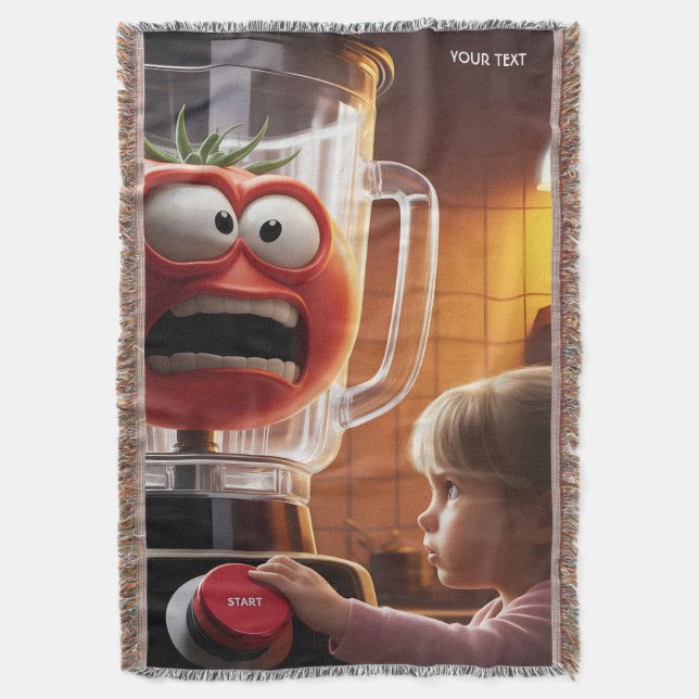 Fantasy Niedlich Girl Tomato Blender Decke (Vorderseite Vertikal)