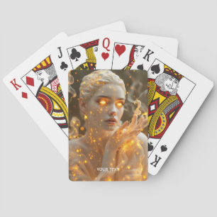 Fantasy Niedlich Girl Yellow Eyes Spielkarten