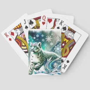 Fantasy Niedlich Green Eyes Leopard Spielkarten