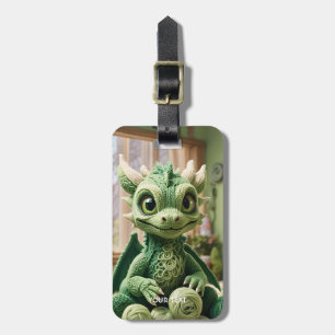 Fantasy Niedlich Green Yarn Dragon Gepäckanhänger