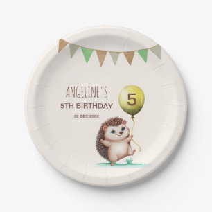 Fantasy Niedlich Happy Igel Balloon Geburtstag Pappteller