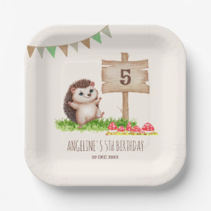 Fantasy Niedlich Happy Igel Forest Geburtstag Pappteller