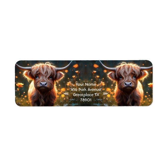 Fantasy Niedlich Highland Baby Cow (Vorne)