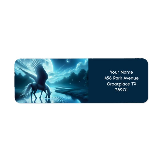 Fantasy Niedlich Horse Wings Moon (Vorne)