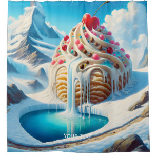 Fantasy Niedlich Ice Cream Mountain Duschvorhang