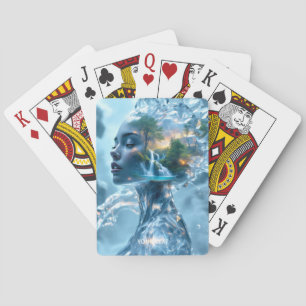 Fantasy Niedlich Ice Girl Forest Spielkarten