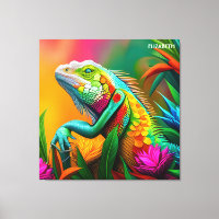 Fantasy Niedlich Iguana Art Deco Stil
