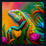Fantasy Niedlich Iguana Art Deco Stil Poster<br><div class="desc">Fantasy Niedlich Iguana Art Deco Stil. Perfekt als Geburtstagsgeschenk oder für jedes Party</div>
