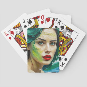 Fantasy Niedlich Impasto Girl Holiday Spielkarten